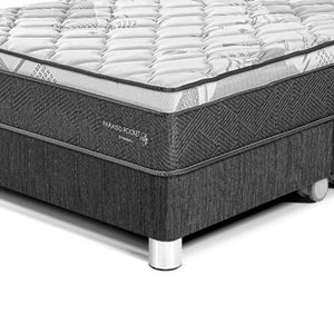 Dormitorio Pocket Star King Cabecera Loft + 2 Almohadas + 1 Protector Charcoal