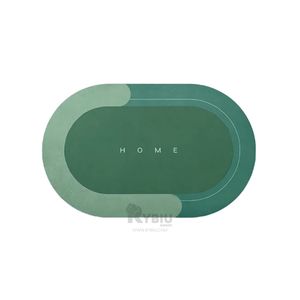 Tapete Forma Ovalada en Color Verde Y+Papel de Regalo