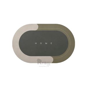 Tapete Forma Ovalada en Color Marron Y+Papel de Regalo