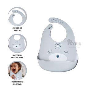 Babero Infantil de Silicona en Plomo Y+Papel de Regalo