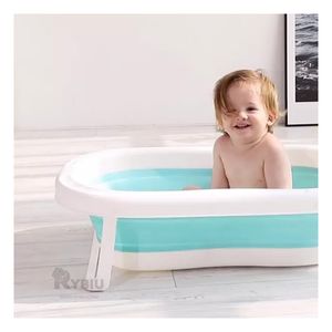 Bañera Plegable con Patas Resistentes en Color Verde
