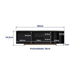 Mesa de TV Orion 65" Negro/Miel
