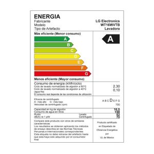 Lavadora LG WT16WVTB TurboDrum Carga Superior 16Kg Blanco