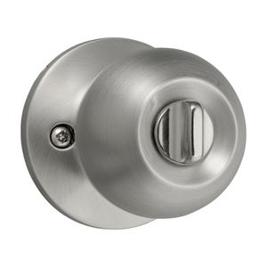 Chapa Pomo de Baño Bala Bronce/Acero Plata Kwikset