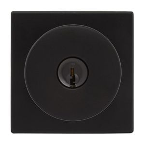 Chapa Pomo de Dormitorio Bilbao Bronce/Acero Negro Kwikset