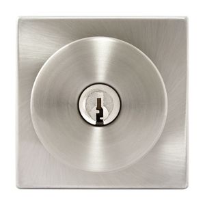 Chapa Pomo de Dormitorio Bilbao Bronce/Acero Plata Kwikset