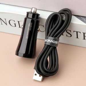 Cargador de Auto Somostel SMS-A96 PD Tipo C & Quick Charge 3.0 38W - Aleatorio