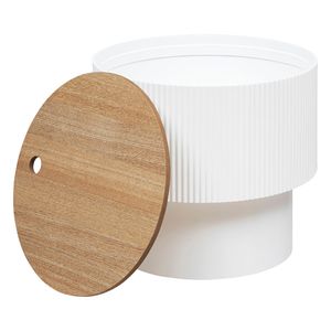 Mesa auxiliar Blanca con almacenaje Casa del Mediterráneo Atmosphera