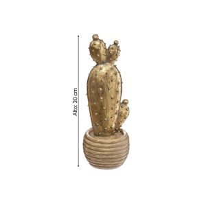 Adorno de Terraza Cactus Decorativo Gold Resina 30cm - Aleatorio Atmosphera