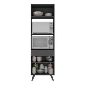 Mueble para Microondas Aries color Negro 2 puertas TU MESITA