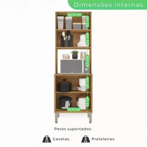 Mueble para Microondas Ares color Haya/Negro 2 puertas TU MESITA
