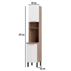 Mueble de Cocina Multiusos Leonela color Marrón/Blanco TU MESITA