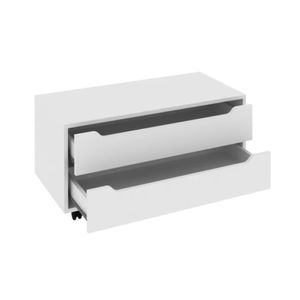 Cómoda de Baño Caroline con ruedas 2 cajones TU MESITA color Blanco