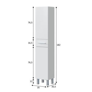 Mueble de Baño Nexus color Blanco 2 puertas 1 cajón TU MESITA