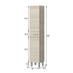 Mueble de Baño Nexus color Roble 2 puertas 1 cajón TU MESITA