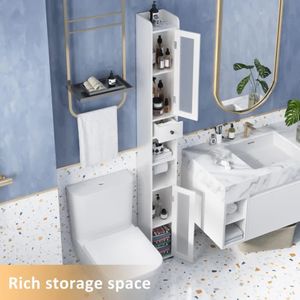Mueble auxiliar de Baño Vertical Adonai color Blanco TU MESITA