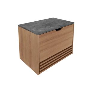 Gabinete para Baño Rosalí color Marrón/Gris 1 cajón 1 puerta TU MESITA