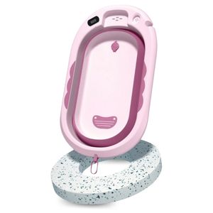 Bañera Portátil Zumar con Termómetro Digital Rosado