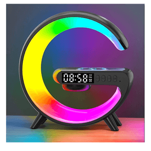Parlante G Bluetooth RGB Reloj y Carga Inalámbrica G63 Mini Color Negro