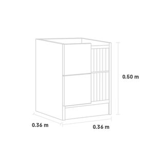 Dormitorio Balanzze Cajones King Cabecera Blocks + Velador Han Champagne