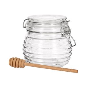 Dispensador para Miel de Vidrio transparente