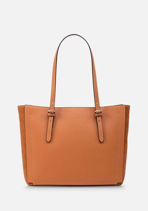 CARTERA COMBINADA EN CUERO Y GAMUZA