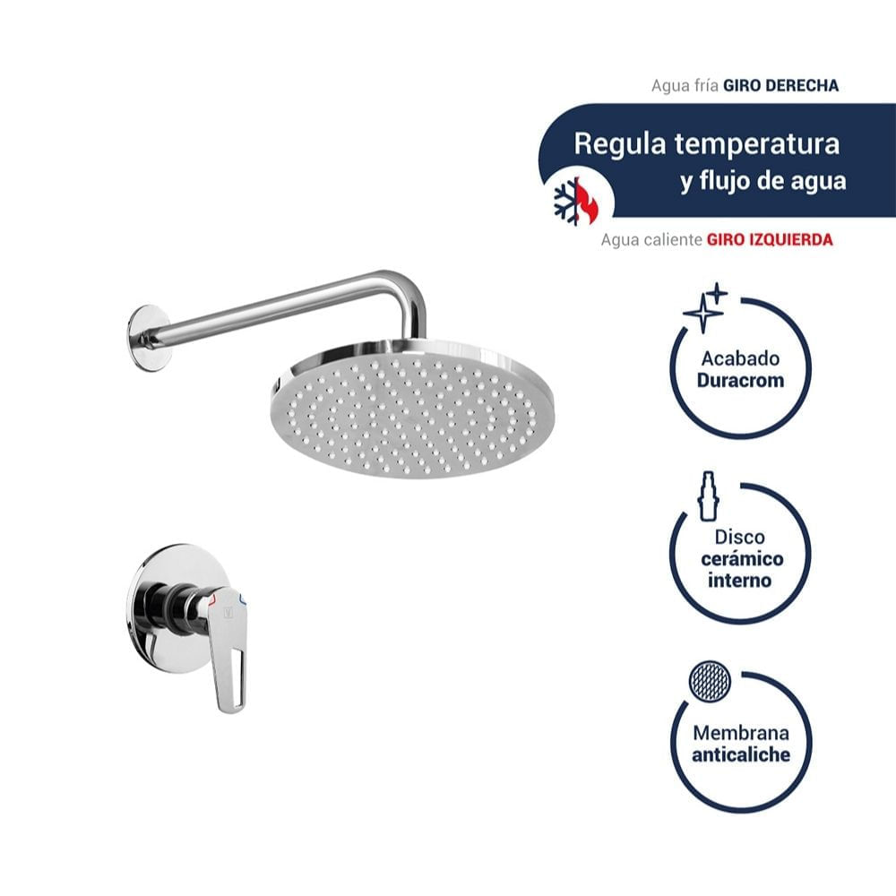 Ducha Monocomando Mezcladora De Agua Para Ducha Vainsa Mezcladora