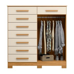 Cómoda Praga 8 cajones 2 puertas Beige