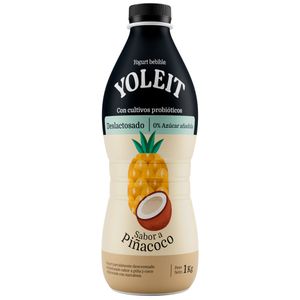 Yogurt Deslactosado YOLEIT Piña y Coco Botella 1Kg