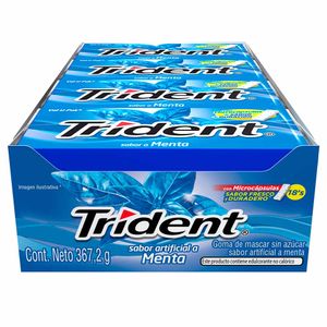 Goma de Mascar TRIDENT Evup Menta Paquete 12un