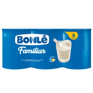 Mezcla Láctea BONLÉ Familiar Lata 390g Paquete 6un