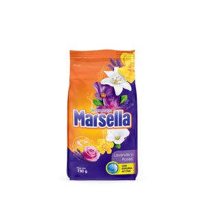 Detergente en Polvo MARSELLA Lavanda y Rosas Bolsa 730g PV