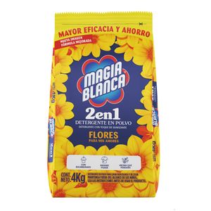 Detergente en Polvo MAGIA BLANCA Floral 4000g