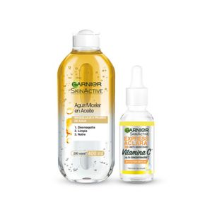 Set Rutina Express Aclara Booster Serum Anti Manchas 30ml + Agua Micelar Bifásica 400ml