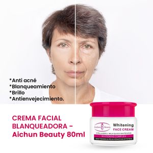 Crema Facial Blanqueadora Aichun Beauty 80ml 2 Unidades