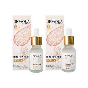 Serum Facial Arroz Rice Raw Pulp Essence Bioaqua 15Ml Antiarrugas 2 Unidades