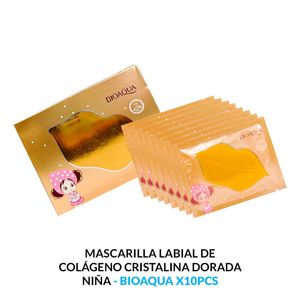 Mascarilla Labial de Colágeno Cristalina Dorada Niña Bioaqua