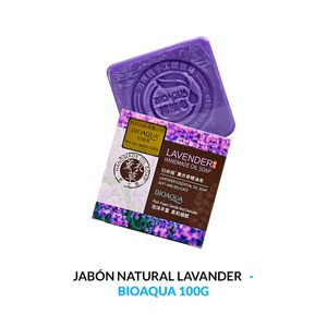 Jabón Natural De Lavanda Bioaqua 100G Desintoxicante