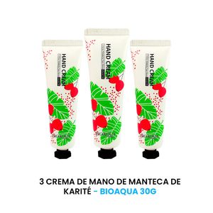 Crema De Mano De Manteca De Karité Bioaqua 3 Unidades