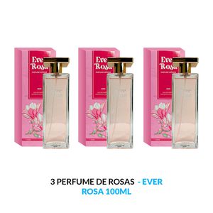 Eau de Parfum Vaporisateur Natural Spray Ever Rosa 3 Unidades