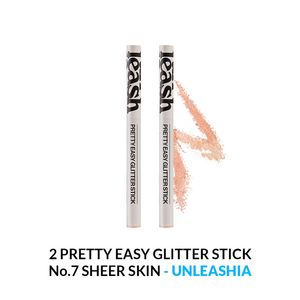 Pretty Easy Glitter Stick Unleashia No.7 Sheer skin 2 Unidades
