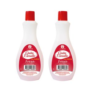 Quita Esmalte con Acetona Fresa La Cooper 165ml 2 Unidades