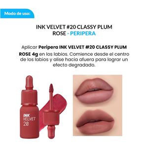 Tinta de Labios Ink Velvet n°20 Classy Plum Rose Peripera