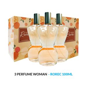 Eau de Parfum Vaporisateur Natural Spray Rorec Parfume Woman 3 Unidades