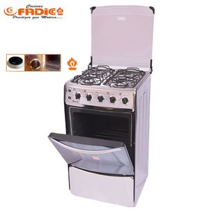 Cocina Fadic con tapa de vidrio y horno Kiara 4H Gri