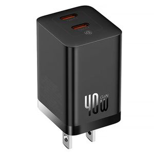 Cargador BASEUS GAN5 PRO Fast Charger Tipo C + Tipo C 40W Negro