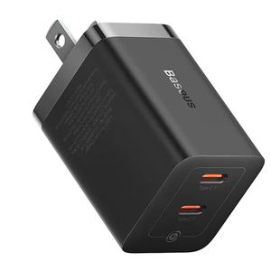 Cargador BASEUS GAN5 PRO Fast Charger Tipo C + Tipo C 40W Negro
