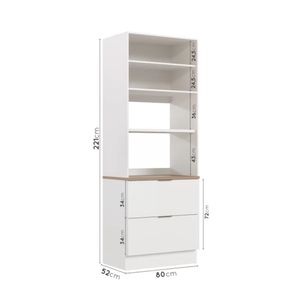 Mueble para Microondas Milton color Blanco 2 puertas 2 cajones TU MESITA