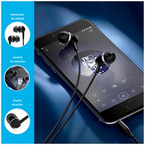 Audífonos Earphones S340B con cable Micrófono | Blanco