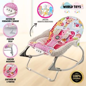 Silla Mecedora Naran con Juguetes Didácticos Rosado